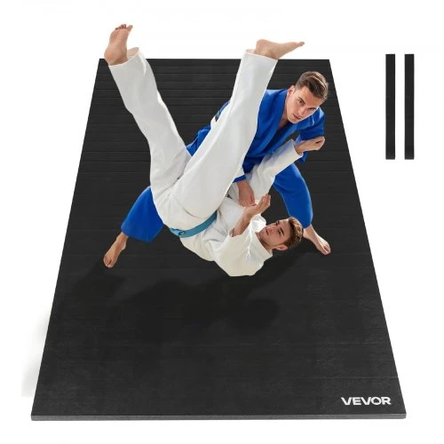 VEVOR Imtynių kilimėlis 3 x 1,5 m, juodas, XPE+PVC