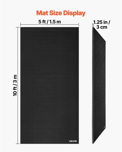 VEVOR Imtynių kilimėlis 3 x 1,5 m, juodas, XPE+PVC