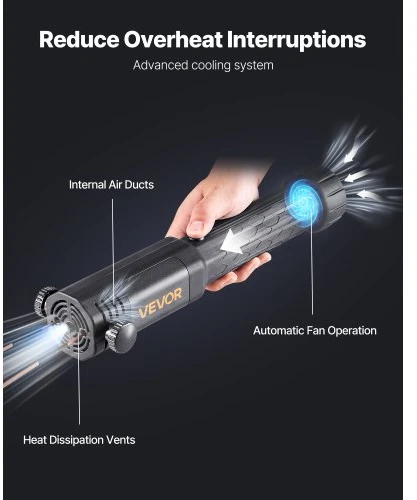 VEVOR Indukcinis kaitintuvas varžtams ir veržlėms, 1100 W 230 V, rankinis, su 8 ritėmis ir dėklu