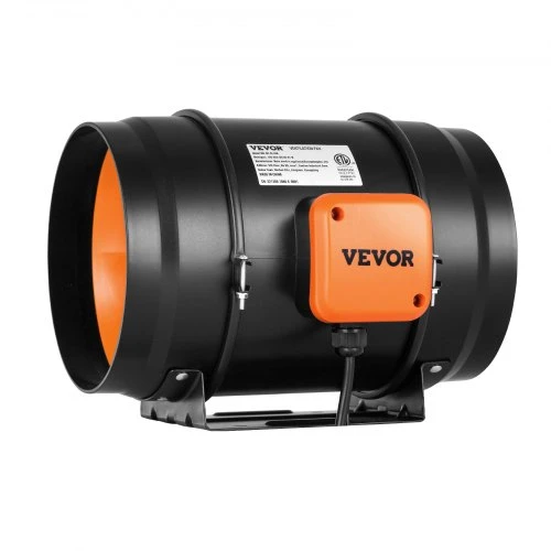 Koduva VEVOR inline ortakinis ventiliatorius, 203,2 mm, 807 CFM, su temperatūros ir drėgmės valdikliu