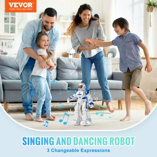 VEVOR Interaktyvus programuojamas robotas vaikams, valdomas gestais, su nuotolinio valdymo pultu