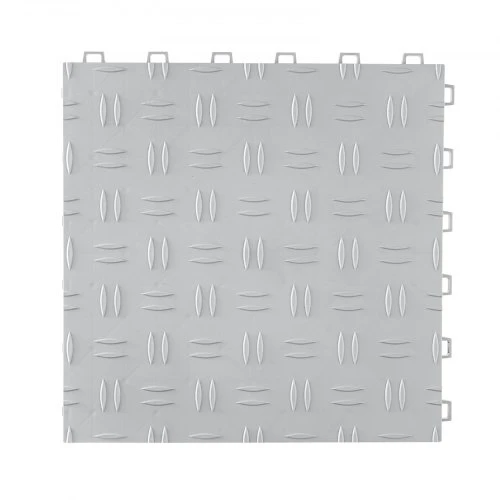 Koduva VEVOR interlocking garažo plytelės, 25 vnt., 12 x 12 x 0,53 col. sidabrinės