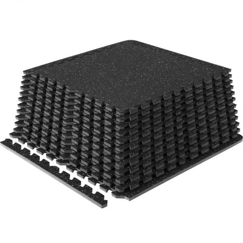 VEVOR Interlocking mats, 12 vnt., 30,48 x 30,48 cm, camel/pilka/smėlio mišrūs