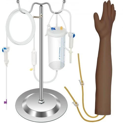 VEVOR Intraveninės praktikos rankos rinkinys, tamsios odos, PVC