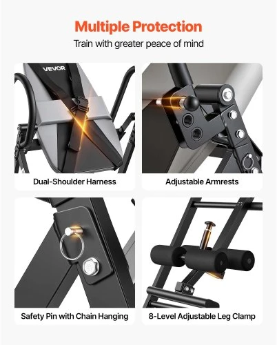 VEVOR Inversijos stalas, 136 kg, juodas ir pilkas, QD002C