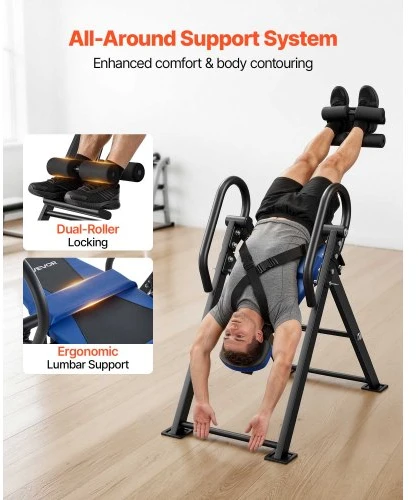 Koduva VEVOR inversion table QD002C, 136 kg, mėlyna ir juoda