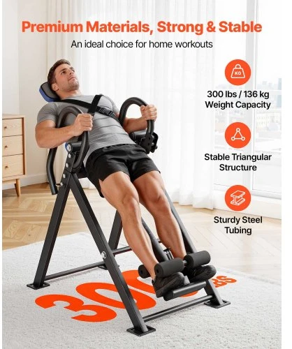 Koduva VEVOR inversion table QD002C, 136 kg, mėlyna ir juoda