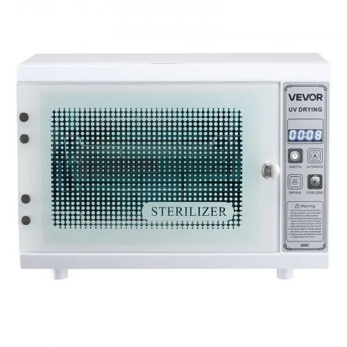 VEVOR Įrankių dezinfekavimo įrenginys, 12 l, laikmačio nustatymas, grūdinto stiklo durelės, 185 nm