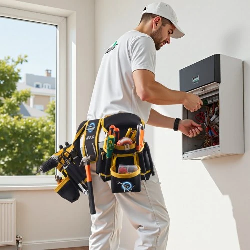 Koduva VEVOR įrankių diržas GH002, magnetinė įrankių kišenė, 28 kišenės, 78,7-121,9 cm