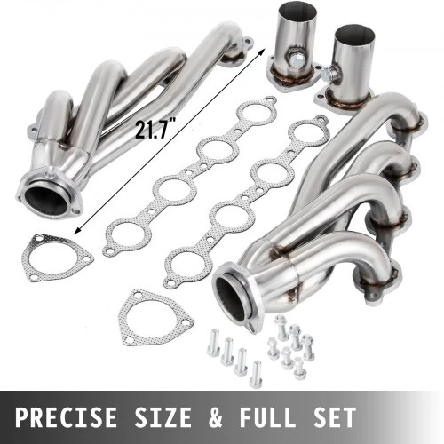 VEVOR Išmetimo kolektoriaus vamzdžių rinkinys, 44,45 mm, nerūdijantis plienas, poliruotas