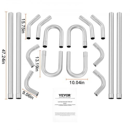 VEVOR Išmetimo komplektas, 16 vnt., universalus DIY su slip-fit jungtimi