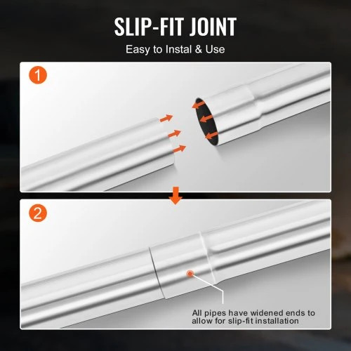 VEVOR Išmetimo komplektas, 16 vnt., universalus DIY su slip-fit jungtimi