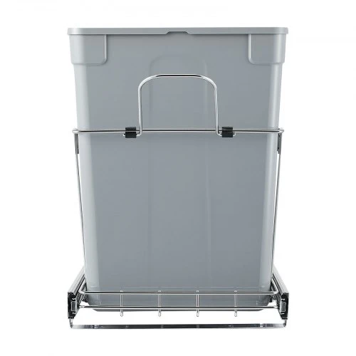 VEVOR Ištraukiama šiukšliadėžė virtuvės spintelei, dviguba po kriaukle, 35QT+35QT, su metaline bėgelių sistema