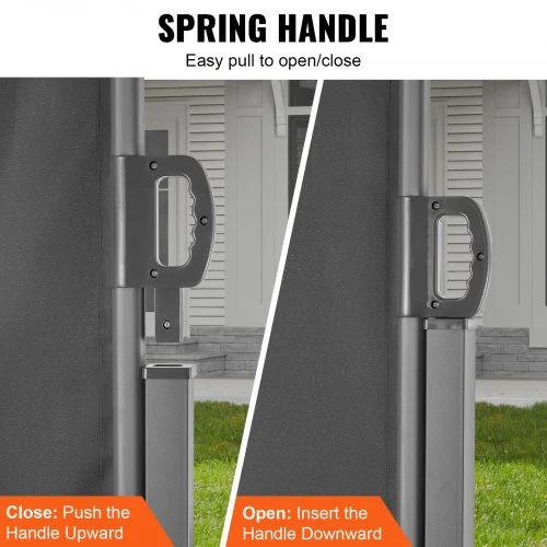 Koduva VEVOR ištraukiama šoninė markizė, 200 x 600 cm, pilka