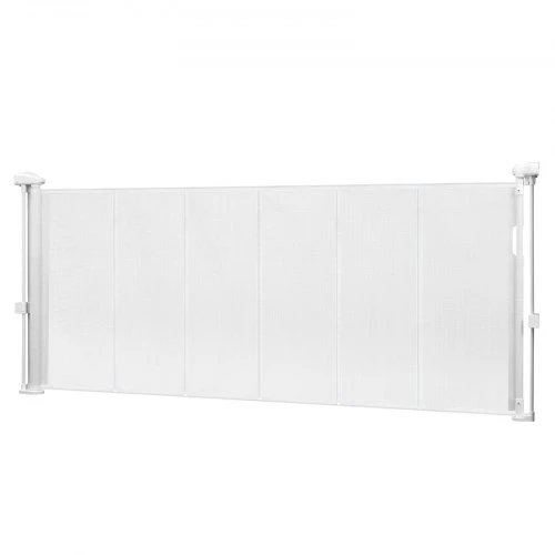 VEVOR Ištraukiamas apsauginis vartelis vaikams ir augintiniams, 870 mm aukščio, iki 1800 mm pločio, baltas