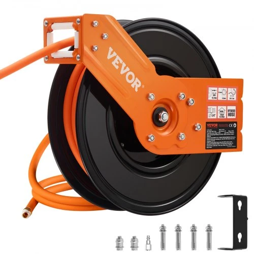VEVOR Ištraukiamas oro žarnos ritė, 3/8 col. x 15,24 m, NT-A15