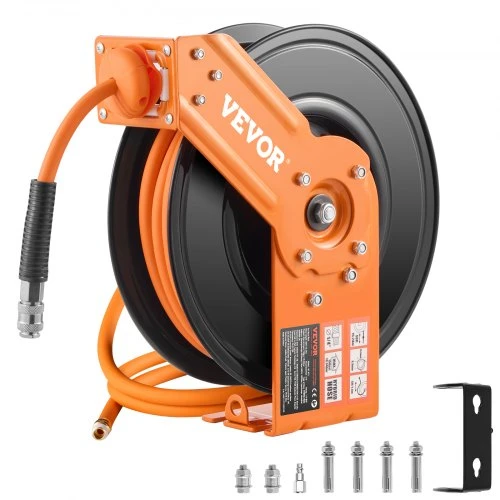 VEVOR Ištraukiamas oro žarnos ritė, 3/8 col. x 15,24 m, NT-A15