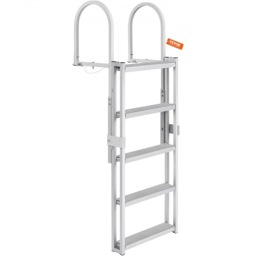 VEVOR Ištraukiamos 5 pakopų dokų kopėčios, aliuminio lydinys, 170-200,5 cm