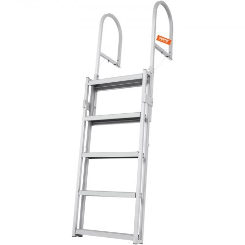 VEVOR Ištraukiamos 5 pakopų dokų kopėčios, aliuminio lydinys, 170-200,5 cm