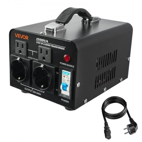 Koduva VEVOR įtampos keitiklis transformatorius, 1500VA, 110V/220V