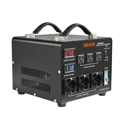 Koduva VEVOR įtampos keitiklis-transformatorius 5000VA, 110V/220V, HYOG-5000VA