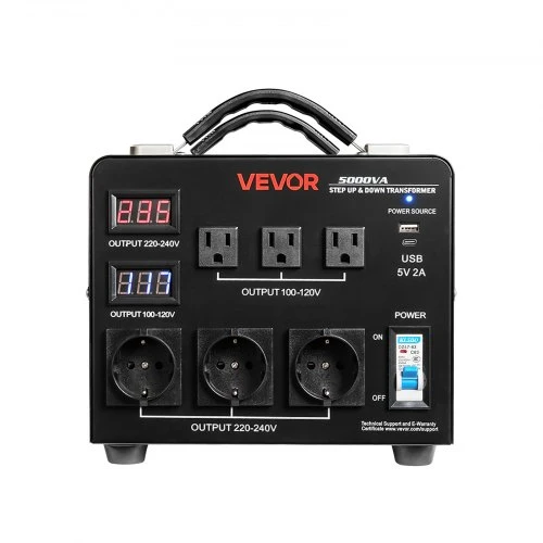 Koduva VEVOR įtampos keitiklis-transformatorius 5000VA, 110V/220V, HYOG-5000VA