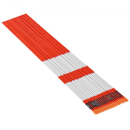 VEVOR Įvažiavimo žymekliai, 20 vnt., 122 cm, ø6,35 mm, šviesą atspindintys