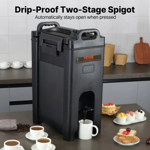 VEVOR Izoliuotas gėrimų dispenseris, 18,9 l, LDPE, karštiems ir šaltiems gėrimams
