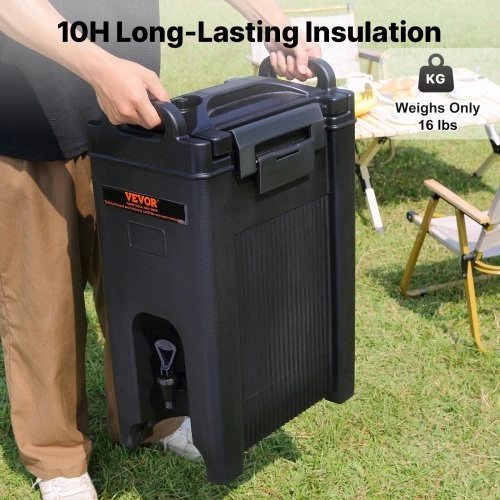 VEVOR Izoliuotas gėrimų dispenseris, 18,9 l, LDPE, karštiems ir šaltiems gėrimams