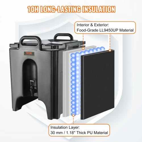 VEVOR Izoliuotas gėrimų dozatorius, 37,6 l, LL9450UP