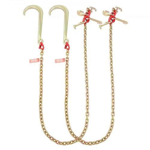 VEVOR J Hook grandininis traukimo komplektas, 2 vnt., 5/16" x 6 pėdų, G80, 5400 lbs