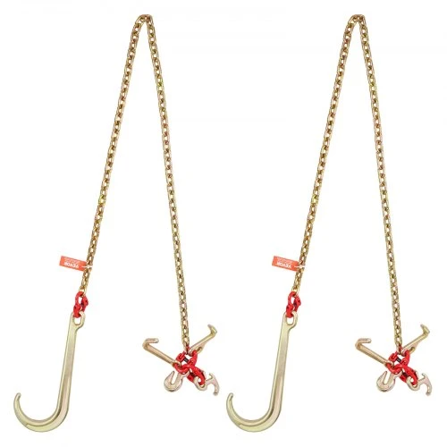 VEVOR J Hook grandininis traukimo komplektas, 2 vnt., 5/16" x 6 pėdų, G80, 5400 lbs