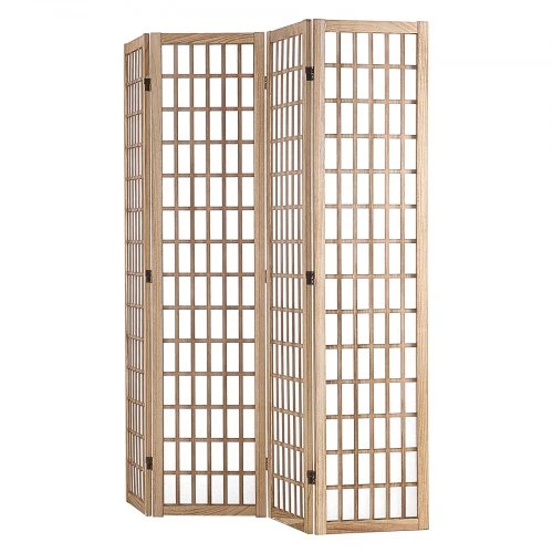 VEVOR Japoniška kambario pertvara, 4 panelių, natūrali