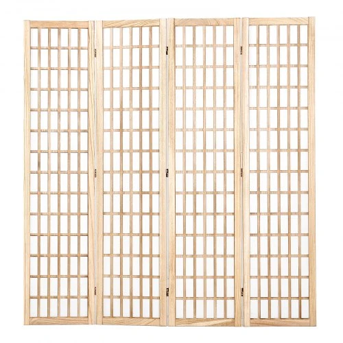 VEVOR Japoniška kambario pertvara, 4 panelių, natūrali