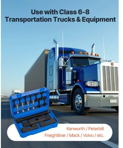 VEVOR Jungės nuėmimo įrankis, skirtas 6–8 klasės sunkvežimiams ir įrangai, suderinamas su Kenworth, Peterbilt, Freightliner, Mack, Volvo