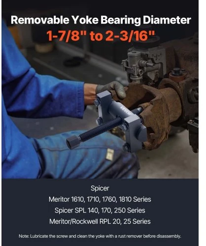VEVOR Jungės nuėmimo įrankis, skirtas 6–8 klasės sunkvežimiams ir įrangai, suderinamas su Kenworth, Peterbilt, Freightliner, Mack, Volvo