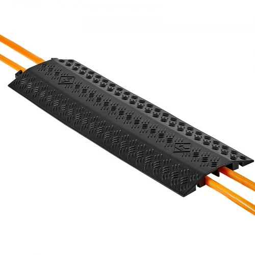 VEVOR Kabelio apsauginė rampa CP-P03, juoda, 2 vnt.