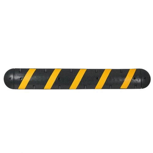 VEVOR Kabelio apsaugos rampa 1830 mm, 2 kanalų, guma, juoda / geltona, SH-R14