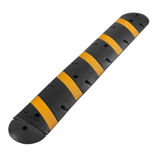 VEVOR Kabelio apsaugos rampa 1830 mm, 2 kanalų, guma, juoda / geltona, SH-R14