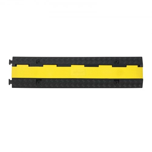 VEVOR Kabelio apsaugos rampa, 2 kanalai, juoda ir geltona, 103 x 25,5 x 7,5 cm