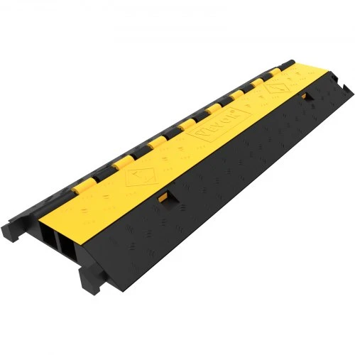 VEVOR Kabelio apsaugos rampa, 4 vnt., 103 x 25,5 x 5 cm, juoda ir geltona