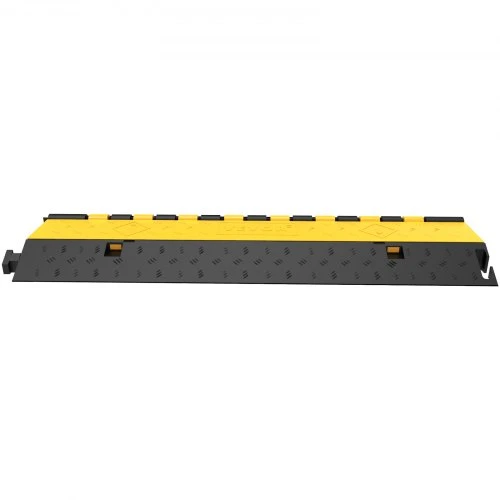 VEVOR Kabelio apsaugos rampa, 4 vnt., 103 x 25,5 x 5 cm, juoda ir geltona