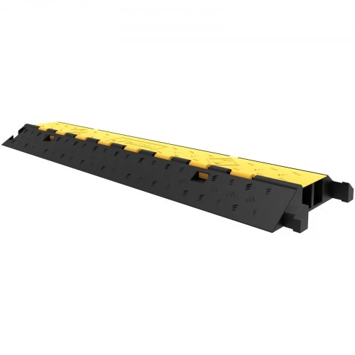 VEVOR Kabelio apsaugos rampa, 4 vnt., 103 x 25,5 x 5 cm, juoda ir geltona