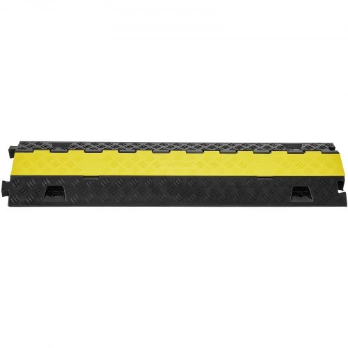 VEVOR Kabelio apsaugos rampa, 91,8 x 25 x 4,3 cm, 2 kanalai, juoda ir geltona