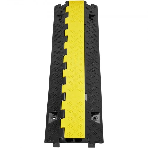 VEVOR Kabelio apsaugos rampa, 91,8 x 25 x 4,3 cm, 2 kanalai, juoda ir geltona