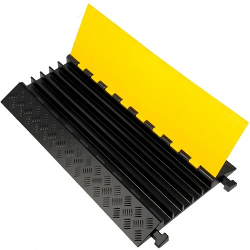 VEVOR Kabelių apsauga 5 kanalų, juoda ir geltona, 88,9 x 50,8 x 5 cm