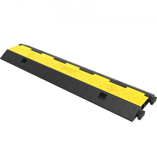 VEVOR Kabelių apsaugos rampos 101 x 24,5 x 5 cm, 5 vnt., 2 kanalai, juoda ir geltona