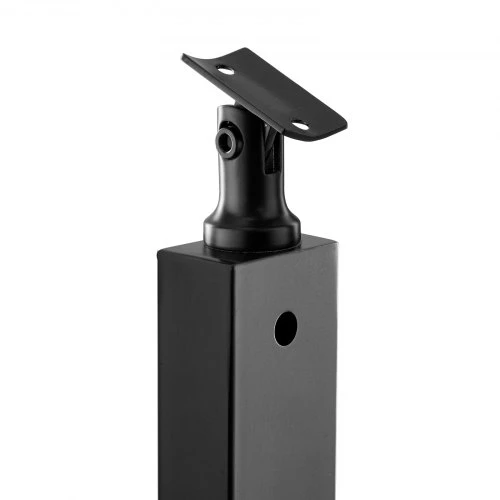 Koduva VEVOR kabelių turėklų stulpas, 4 vnt., 42x1x2 col., horizontalios skylės, juodas