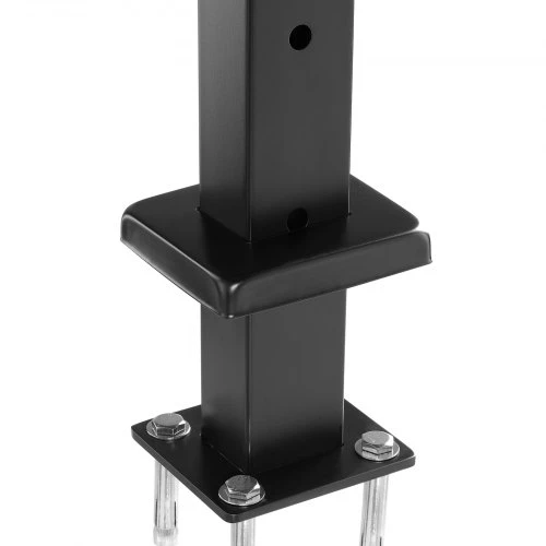 Koduva VEVOR kabelių turėklų stulpas, 4 vnt., 42x1x2 col., horizontalios skylės, juodas