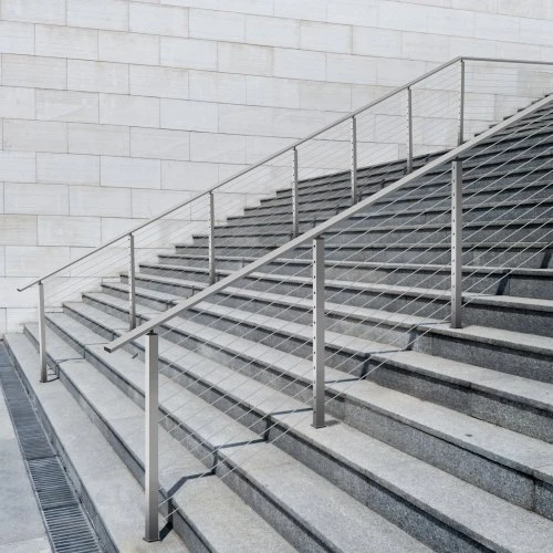 Koduva VEVOR kabelių turėklų stulpas, 42x2x2 col., nerūdijančio plieno, sidabrinis, 1 vnt.